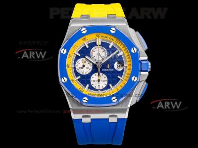 Replica Audemars Piguet Royal Oak Offshore Selfwinding Chronograph Ukraine Flag BlueYellow Dial 